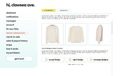Artist Dashboard - Product Management